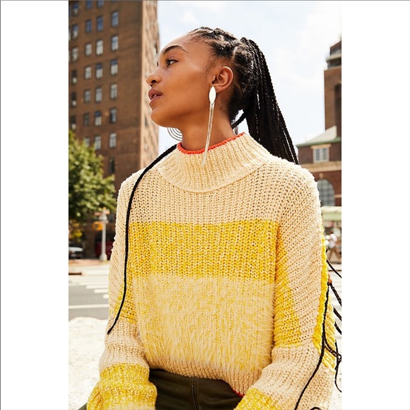 NEW FREE PEOPLE / SUN BRITE TURTLENECK SWEATER - Picture 1 of 5